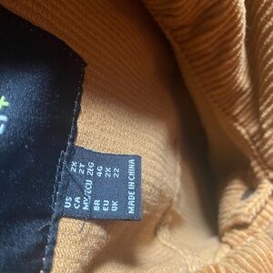 Women’s forever 21 Tan corduroy cropped women’s 2X jean jacket